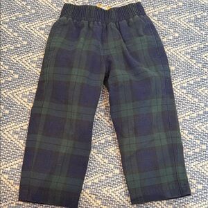 The Beaufort Bonnet Company Plaid Kids Bottoms - Navy and Green